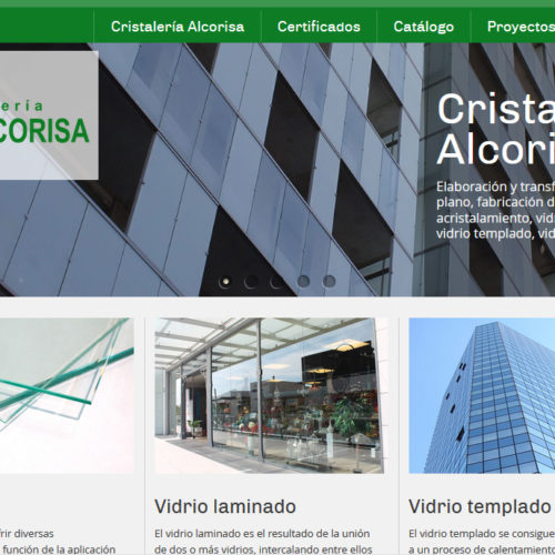 Diseño web Cristalería Alcorisa