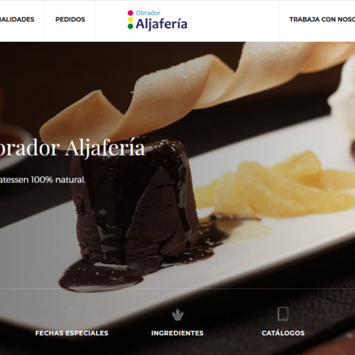 Diseño web Obrador Aljafería