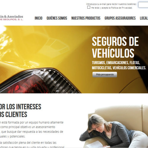 Seguros Comín Diseño web
