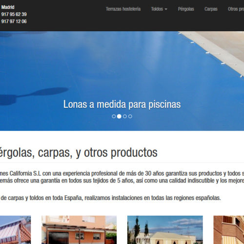 Diseño web Toldos California